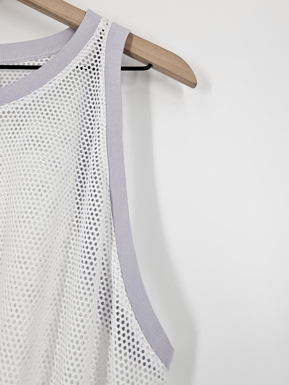 Nylora Mesh Ringer Knot Front Tank Top - Picture 9 of 14